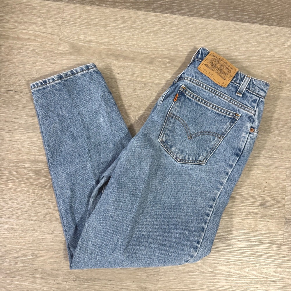 Levi 951 Jeans Womens 12 Blue Relaxed Fit Tapered Leg High Rise Denim Vintage